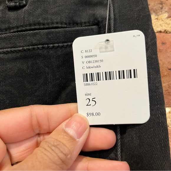 NEW We the Free Free People Flare Bell Bottom Jeans size 25 Floral Panel Stretch - Picture 2 of 8